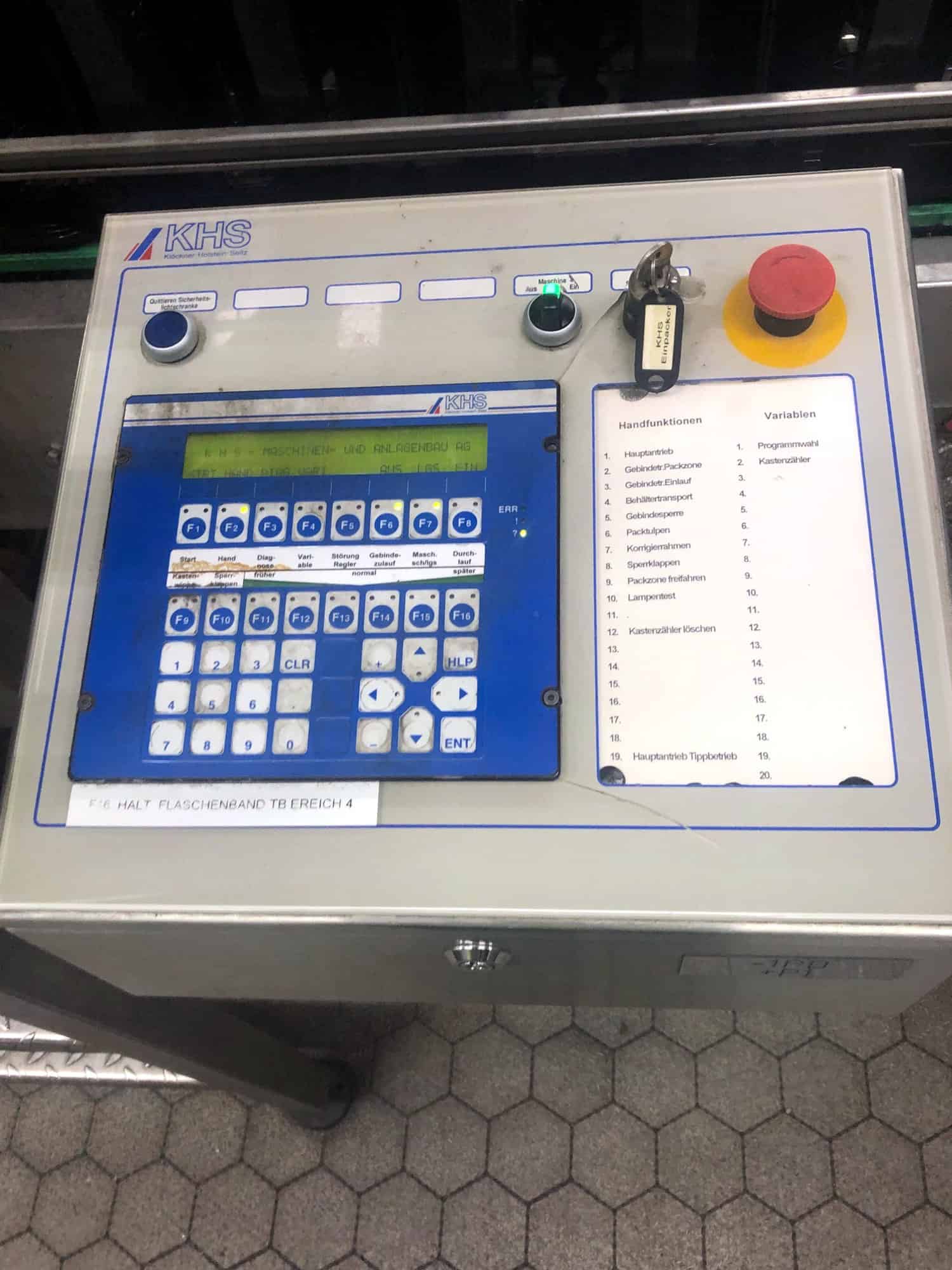 وحدة التحكم في KHS INNOPACK 