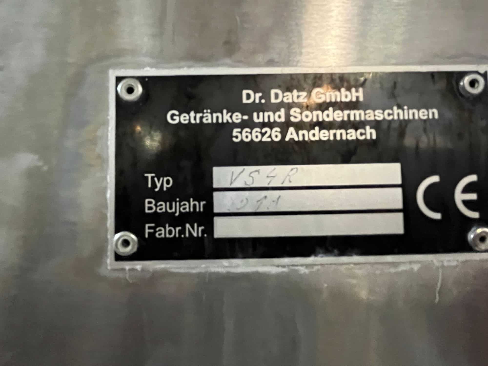 لوحة اسم شركة Dr. Datz GmbH GmbH Getränke- und Sondermaschinchinbau VS4R 